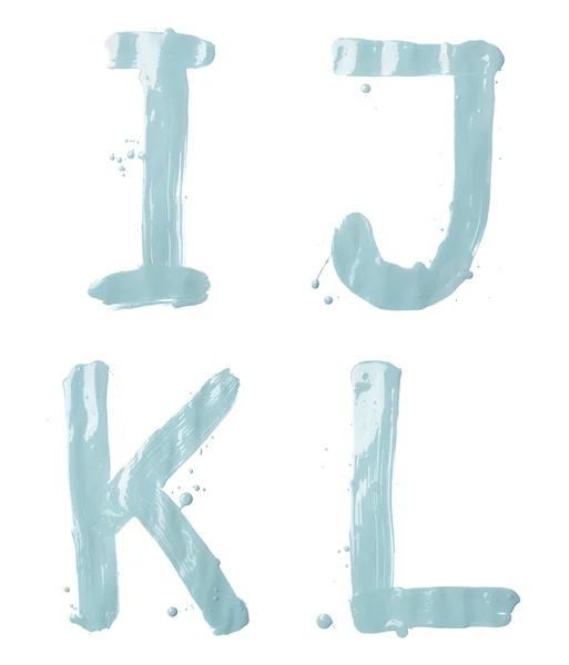 I, J, K, L písmeno znaková sada — Stock fotografie