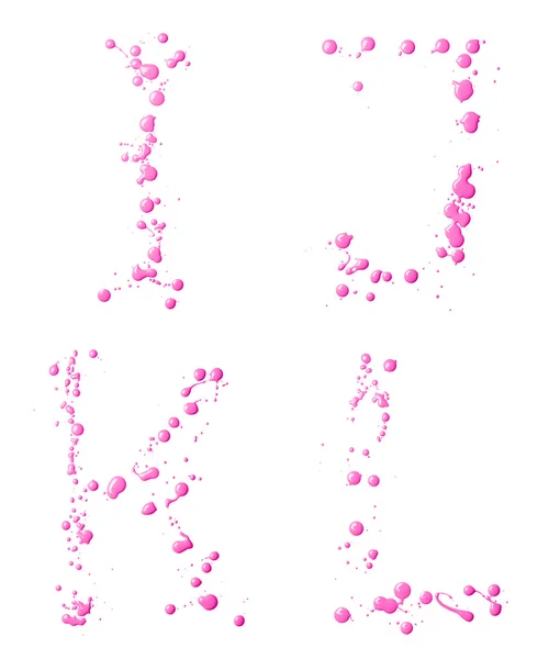 I, J, K, L conjunto de letras — Fotografia de Stock