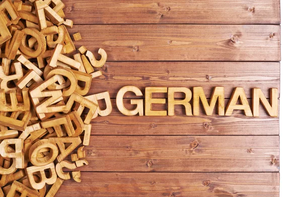 Word german made with wooden letters — Stock Photo, Image