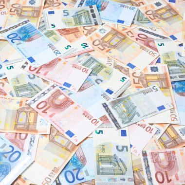 Euro banknot ile kaplı yüzey