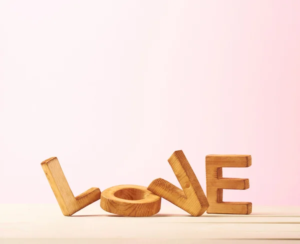 Composición de amor de letras de madera — Foto de Stock