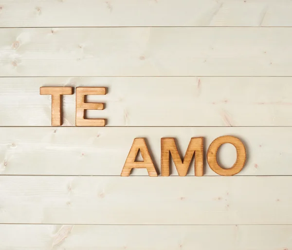 Te Amo meaning I Love You — Stock Photo, Image