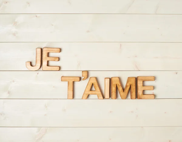 Je T'aime meaning I Love You — Stock Photo, Image