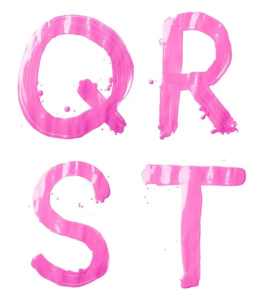 Q, r, s, t Buchstabensatz — Stockfoto