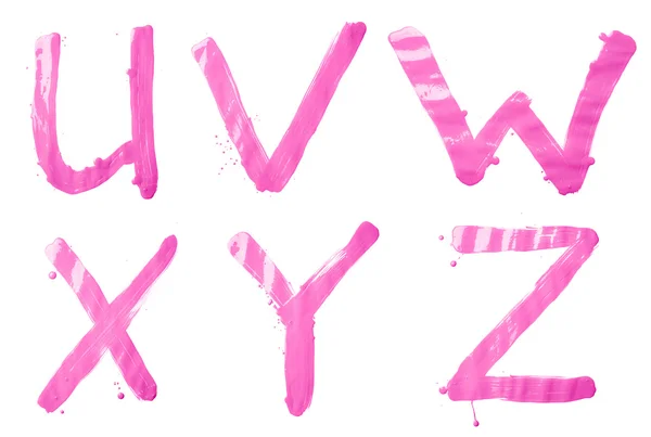 U、V、W、X、Y、Z の文字が文字セット — ストック写真