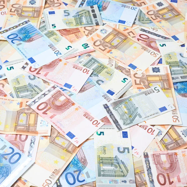 Surface couverte de billets en euros — Photo