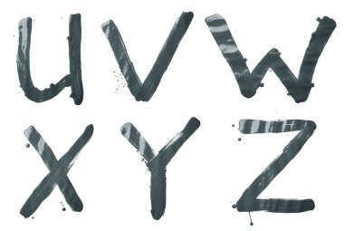 Karakter kümesi U, V, W, X, Y, Z harfi