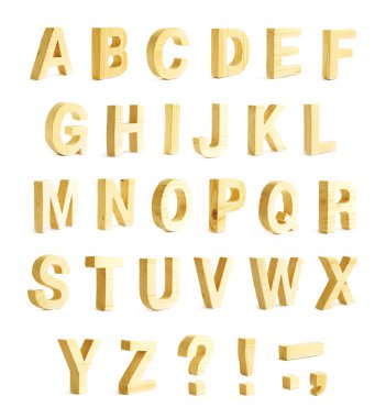 Noktalama işaretleri ile ayarla Abc alfabesi