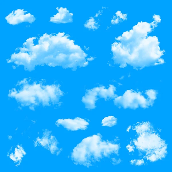 Uppsättning av flera moln — Stockfoto