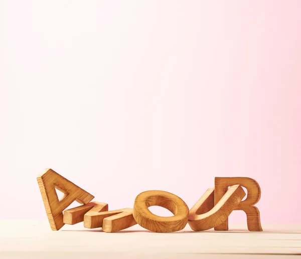 Ordet Amour betyder kärlek — Stockfoto