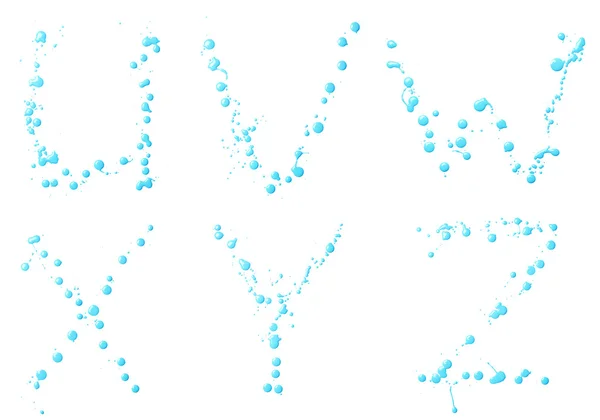 U, V, W, X, Y, Z conjunto de letras — Foto de Stock