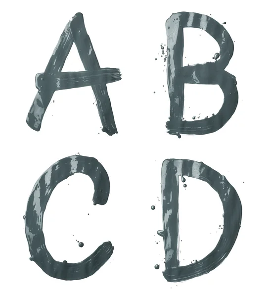 A, B, C, D letter character set — Stock Photo, Image