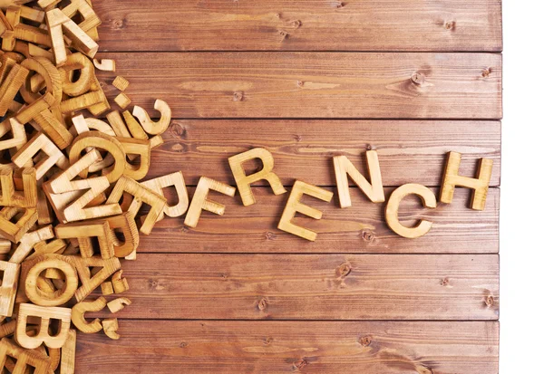 Word french made with wooden letters — Stock Photo, Image