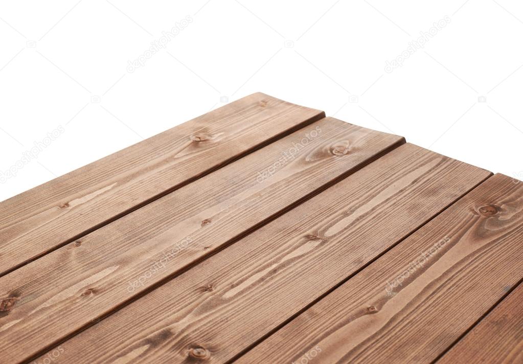 Dark brown paint coated wooden boards