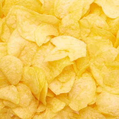 Patates cipsi ile kaplı yüzey
