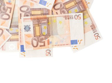 Birden fazla 50 euro banka notları