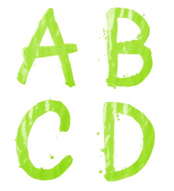 A, B, C, D harfi karakter kümesi