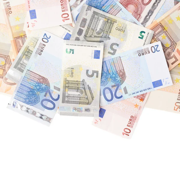 Multiple bank note euro bills — Stock Photo, Image