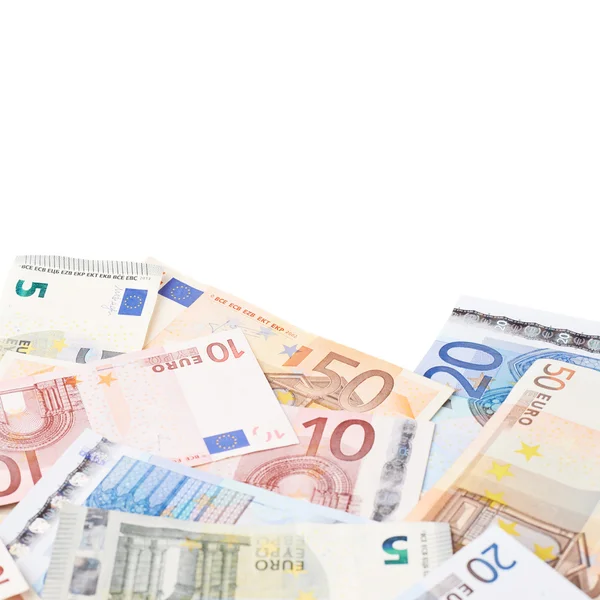 Multiple bank note euro bills — Stock Photo, Image