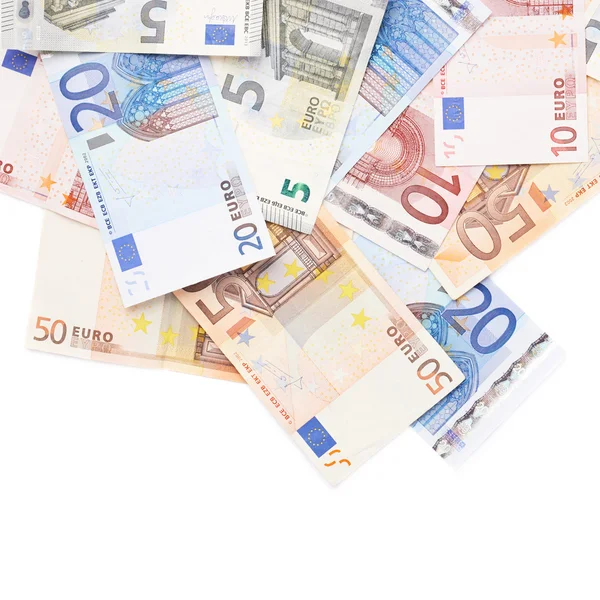 Banconote multiple banconote in euro — Foto Stock