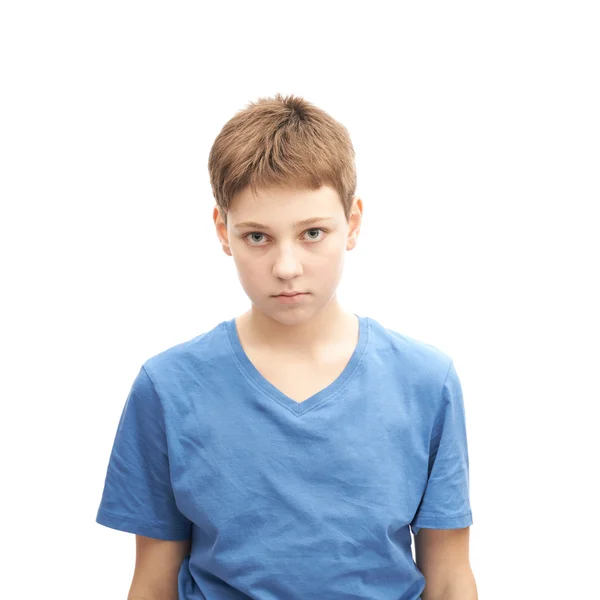 Tired young boy's portrait — Stock Photo, Image