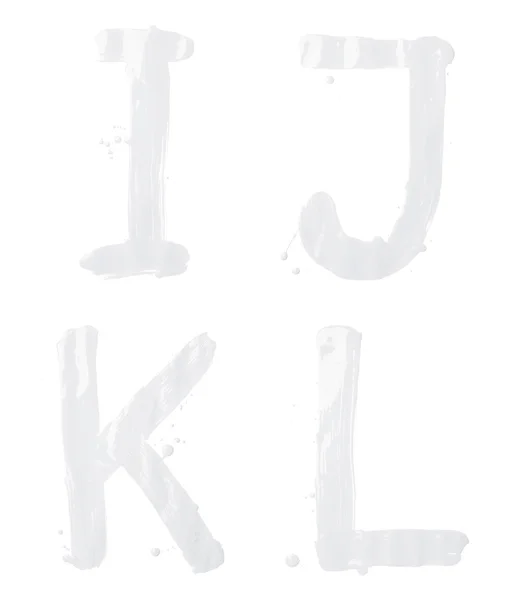 I, J, K, L letter character set — Stock Photo, Image