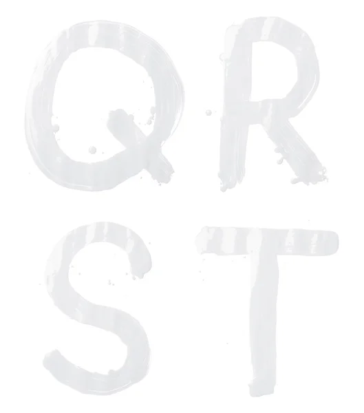 Q、R、S、T の文字が文字セット — ストック写真