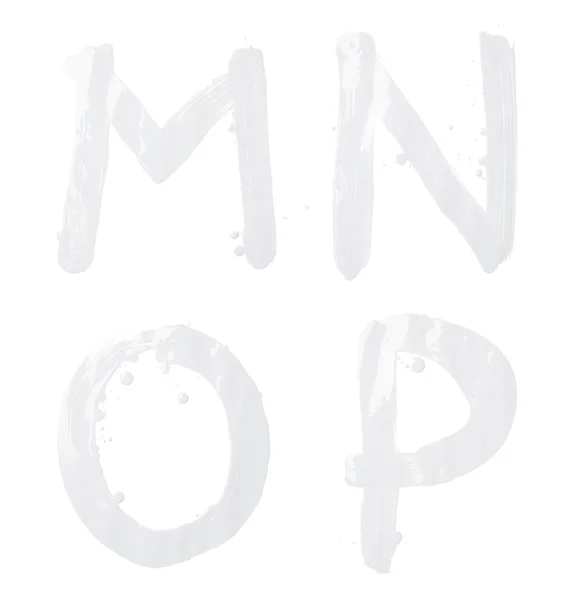 M, N, O, P juego de caracteres de letra —  Fotos de Stock