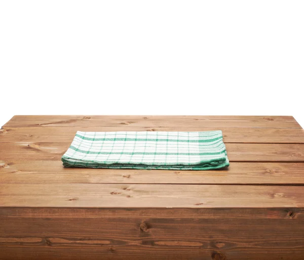 Towel over the wooden table — Stock Photo, Image