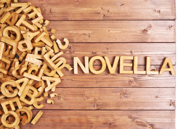 Word novella made with wooden letters — Stock Photo, Image