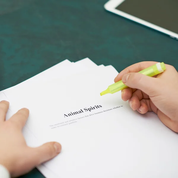 Marking words in an animal spirits definition — Stock Photo, Image