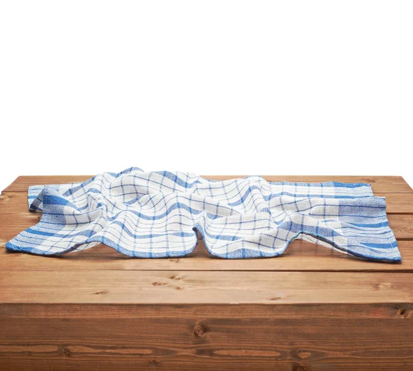 Towel over the wooden table — Stock Photo, Image