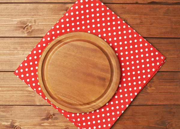 Towel over the wooden table — Stock Photo, Image