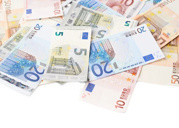 Multiple bank note euro bills — Stock Photo, Image