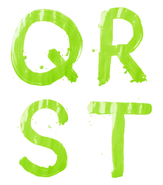 Q, R, S, T letter character set