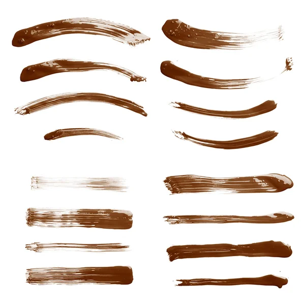 Set of multiple brush strokes — Stock Photo, Image