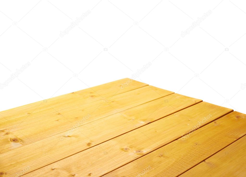Yellow paint coated wooden boards