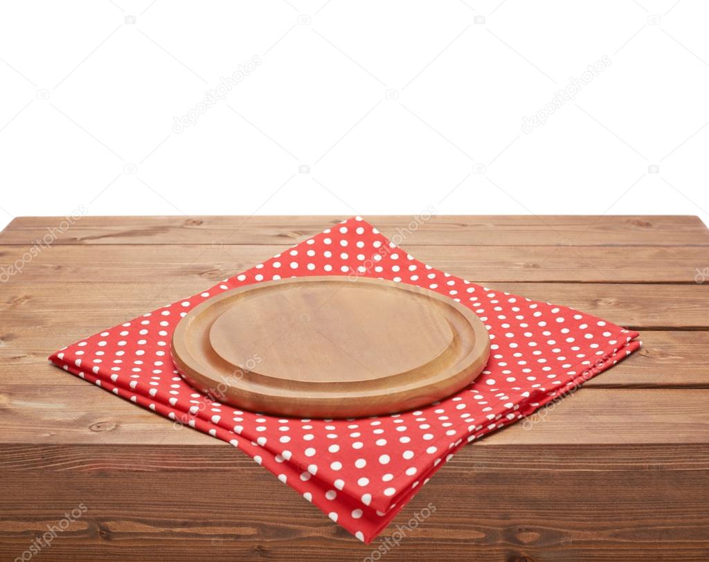 Towel over the wooden table