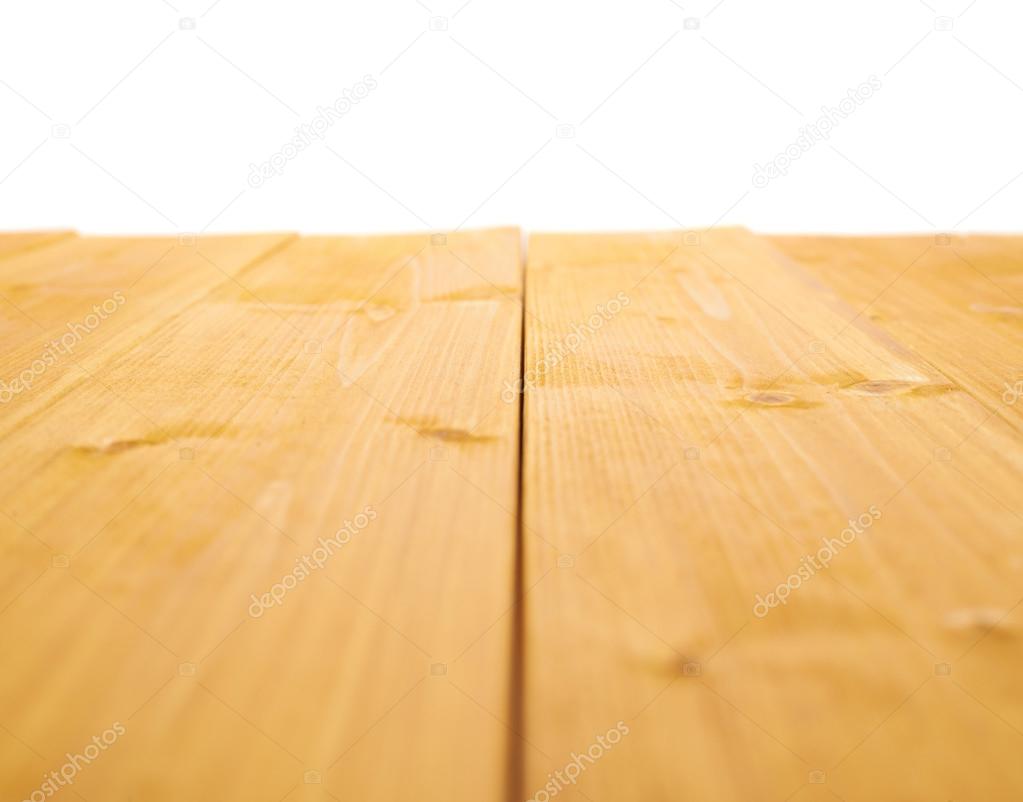 Yellow paint coated wooden boards