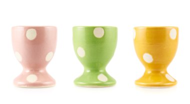 Colorful empty egg holders clipart
