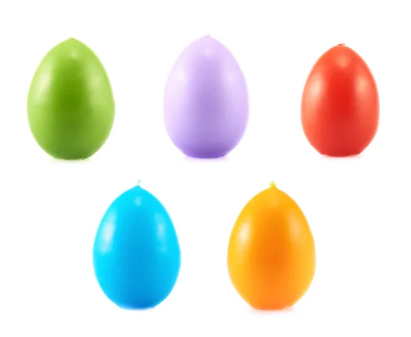 Egg shaped wax candles set — Stock Photo, Image