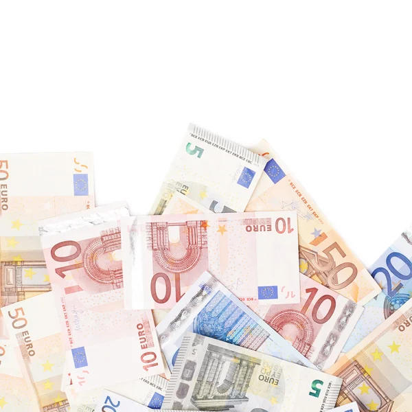 Multiple bank note euro bills — Stock Photo, Image