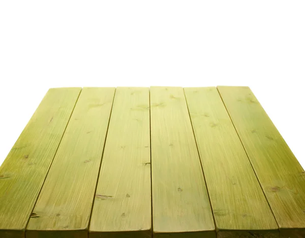 Groene verf bekleed houten planken — Stockfoto