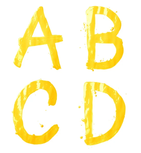 A, B, C, D letter character set — Stock Photo, Image