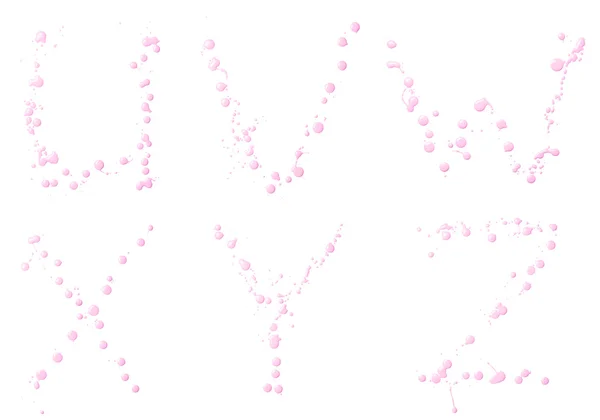 U, V, W, X, Y, Z letter set — Stock Photo, Image