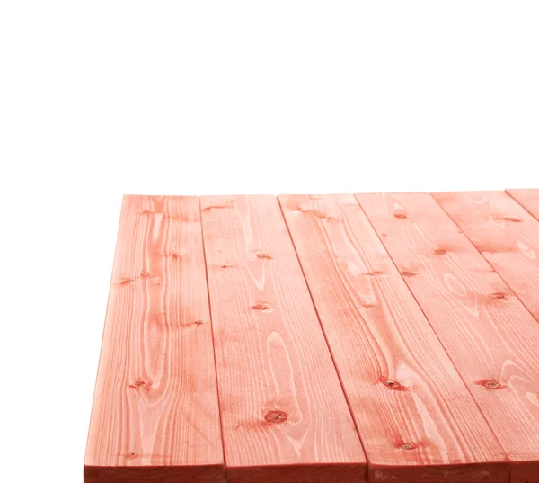 Röd färg belagda träskivor — Stockfoto
