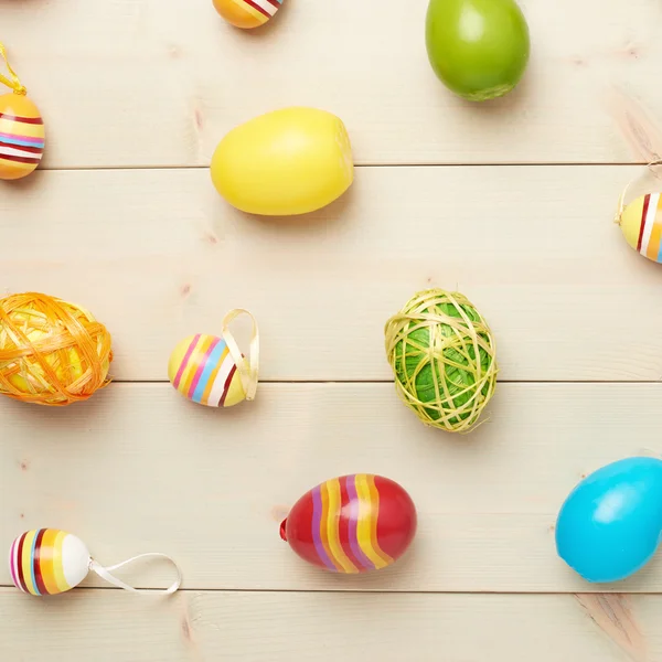 Multiple decorațiuni de ou de Paște compoziție — Fotografie, imagine de stoc
