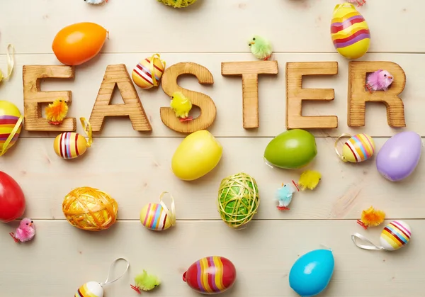 Easter wooden letter composition