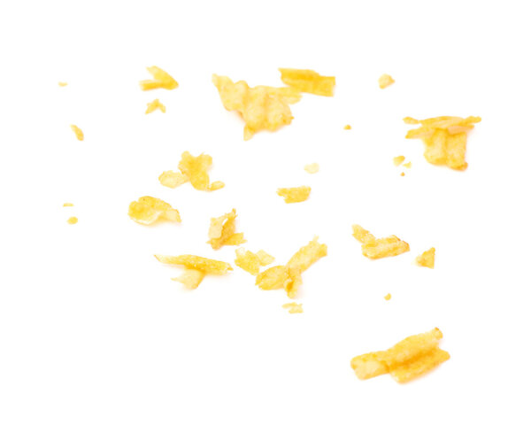 Yellow ribbed potato chips