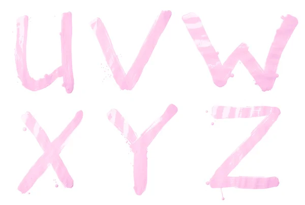 U, V, W, X, Y, Z juego de caracteres de letras — Foto de Stock
